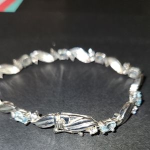 Sterling silver bracelet blue stone
